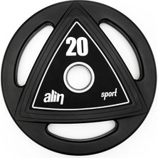 Alin Sport 10 kg Profesyonel Kauçuk Kaplı Olimpik Plaka / Ağırlık Plakası ( Flanş )