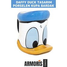 Armoris Yeni Dekoratif Şık Özel Yapım Hediyelik Porselen Daffy Duck Kupa Bardak 13*13 cm