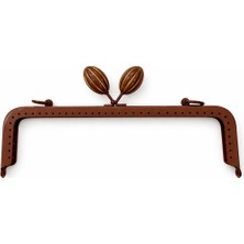 İğne İzi 20 cm Gold Çizgili Metal Çanta Çerçevesi Kilitli Çanta Klipsi