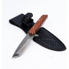 24CM N690 Çelik Tanto Bıçak - G10 Carta Kırmızı Sap