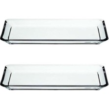 Nude Grace Kristal Servis Tabağı 2'li Set, Şık ve Zarif Tasarım