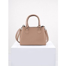 Beshora Olivia Koyu Bej Mat Kadın 3 Bölmeli Kadın Omuz & El Çantası