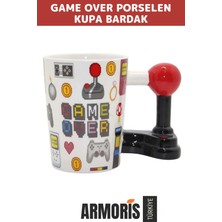 Armoris Yeni Özel Yapım Dekoratif Şık Hediyelik Sevgili Arkadaş Porselen Game Over Kupa Bardak 11*14 cm