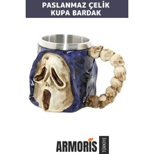 Armoris Yeni Dekoratif Şık  Özel Yapım Hediyelik Sevgili Arkadaş Paslanmaz Çelik Kupa Bardak 12*17 cm