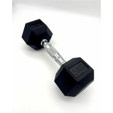 Alin Sport 5 kg Kauçuk Profesyonel Olimpik Hex Dumbbell ( Hex Dambıl - Altıgen Dambıl )