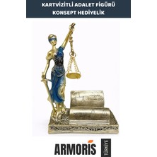 Armoris #figür Polyester Masa Aksesuarı Dekoratif Fonksiyonel Hukuk Bürosu Avukat Kartvizitli Adalet Figürü
