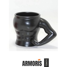Armoris #kupabardak Porselen Siyah Ergonomik Gövde Tasarım Modern Şık Dayanıklı Kahve Çay Bardağı