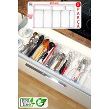 8 Parça Kepçelik ve Kaşıklık Seti, Modüler Organizer, Pratik Kullanım