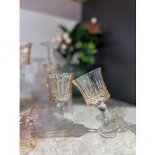 6'lı Polen Bal Rengi Kahve Yanı Su Bardağı Seti