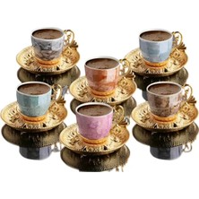 Lal Desenli Mix Kahve Seti ROYALEKS-BSM109 Nemere