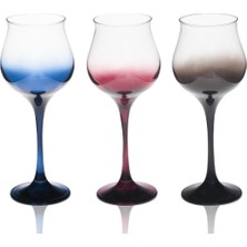 Ayaklı Amber Mavi Kırmızı Bardak ROYALEKS-SGM08388 Nemere