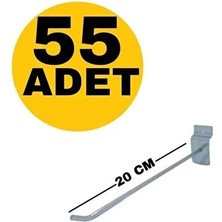 Armoni Raf Kanallı Panel / Pano Askı Kancası 20 cm 55 Adet