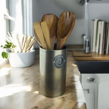 Gold Metal Tezgah Üstü Kaşıklık, Şık ve Fonksiyonel 18X10 cm