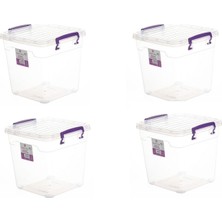 Dikey Saklama Kabı 4'lü Set, 4x7,7 Lt, Pratik ve Şık Depolama Çözümü