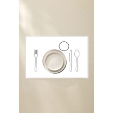 Silinebilir Eğitici Çocuk Amerikan Servis 4’lü - Yer Gösteren Tasarım, 42X30 Pvc Kaplama