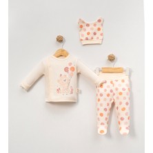 Babycan - Unısex  Balonlu Ayıcık-3 Lü Hastane Çıkış Zıbın Seti