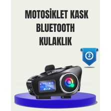 Tiklad IP65 Suya Dayanıklı Kask Bluetooth Kulaklık LCD Ekranlı