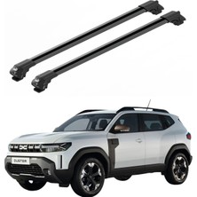 Dacia Duster 2018–2024 Uyumlu Trs-1 Kilitli Sistem Ara Atkı Tavan Barı Siyah (2 Adet)