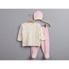 Babycan - Kız  Çiçekli 3 Lü Hastane Çıkış Zıbın Seti