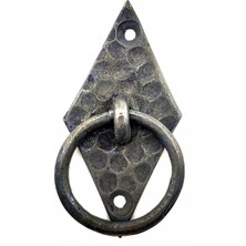 MiraLive Antika Tarz Dekoratif Pirinç Dik Baklava Halka , Mobilya Kulbu - 82X41 Mm, Oksit