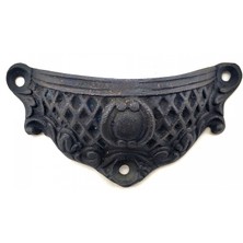 MiraLive Antika Tarz Dekoratif Pirinç Anıt Tas Mobilya, Çekmece Kulbu - 48X90 Mm, Oksit