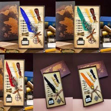 MiraLive Tüylü Mürekkepli Divit Kalem Seti