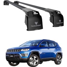 Jeep Compass (MP/552) 2017–2025 Trs-2 Kilitli Sistem Ara Atkı Tavan Barı Siyah (2 Adet)