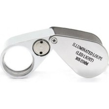 MiraLive Kontrol Için Özel Kutulu Metal Işıklı Lup 30X21