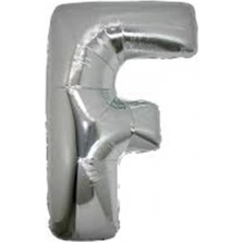 MiraLive F Harf Folyo Balon Gümüş Renk 40 Inç
