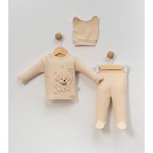 Babycan - Erkek  Peluş Köpekcik 3 Lü Hastane Çıkış Zıbın Seti