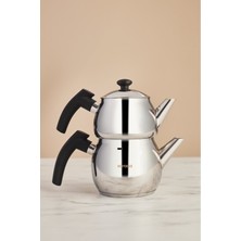 Mini Siyah Indüksiyon Çaydanlık Takımı, Şık ve Kullanışlı Set