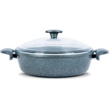 24 cm Granit Basık Pilav ve Karnıyarık Tencere, Dayanıklı ve Şık Tasarım