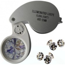 MiraLive Mini 40X25MM Takı Büyüteç Cep Büyüteç Teftiş Elmas Pullar Madeni Kontrol Lup MG21011