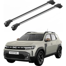 Dacia Duster 2018–2024 Uyumlu Trs-1 Kilitli Sistem Ara Atkı Tavan Barı Gri (2 Adet)