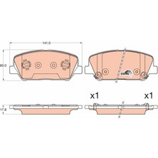 TRW Ön Balata Hyundaı İ30 11 > İ30 Cw 12 > İ30 Coupe 13 > Kıa Ceed 1.4-1.6 Gdi-1.4 Crdi-1.6 Crdi 581012VA70-58101A6A20-58101A7A20