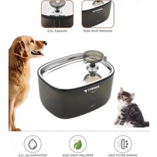 MiraLive Otomatik Filtreli Kedi Köpek Su Pınarı Su Çeşmesi Ultra Sessiz Su Şelalesi 2.5lt