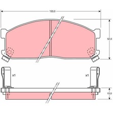 TRW Ön Balata Kıa Besta 2.2D 96 > Besta 2.7D 99 > Mazda E2000 E2200 91-03 0K71E3328Z-WVA20002-SGY33323Z