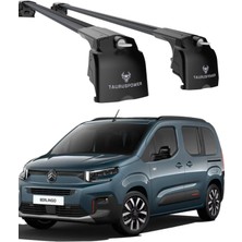Citroën Berlingo 2024- 2025 Uyumlu Trs-2 Kilitli Sistem Ara Atkı Tavan Barı Siyah (2 Adet)