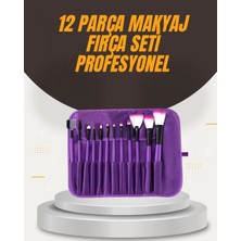 MiraLive Fondöten, Allık ve Far Uygulamalarına Uygun 12 Parça Makyaj Fırça Takımı Ergonomik Saplı