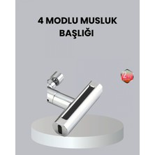 MiraLive Abs Pirinç Alaşımlı Musluk Başlığı 4 Modlu 360° Dönebilen ve Ekonomik