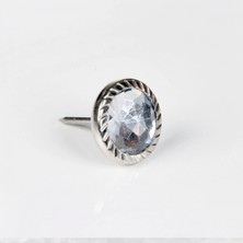 MiraLive Febko Dekoratif Parlak Taşlı Kabara Raptiye 17 mm - 50 Adet