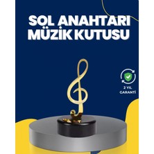 MiraLive Altın Sol Anahtarı Müzik Kutusu Döner Mekanizmalı