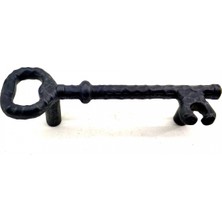 MiraLive Antika Tarz Dekoratif Pirinç Anahtar Şeklinde Kapı Çekme Kolu, Mobilya, Sandık, Kutu Kulbu - 96MM, Oksit