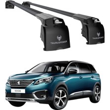 Peugeot 5008 (T87) 2017–2023 Trs-2 Kilitli Sistem Ara Atkı Tavan Barı Siyah (2 Adet) Uyumlu