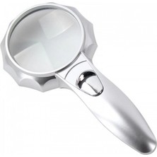 MiraLive 4x 6 LED Işık Aydınlatma 75MM Optik Lens El Büyüteç