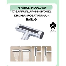 MiraLive Çok Fonksiyonlu Musluk Başlığı | 4 Su Modu | Geniş Uyumlu Adaptör Seti | Mutfak ve Banyo Uyumlu