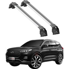 Chery Tiggo 7 Pro 2020–2024 Uyumlu Trs-2 Kilitli Sistem Ara Atkı Tavan Barı Gri (2 Adet)