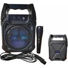 MiraLive Karaoke Mikrofonlu Fm Radyolu Bluetooth Hoparlör Yüksek Ses Kaliteli