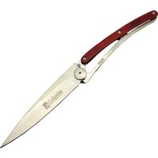 Tiklad Eco Lounge Columbia Ext 2990D Deejo Kırmızı Kamp Çakı 22,5cm- Manuel, Kemerlikli, Ultra Hafif