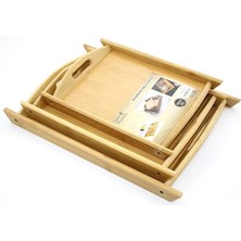 MiraLive 3'lü Bambu Tepsi ALK2164